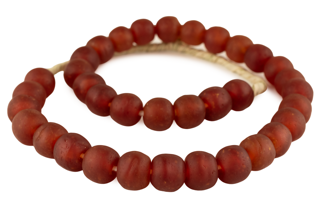 Caramel Recycled Glass Beads (18mm)