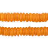 Tangerine Orange Rondelle Recycled Glass Beads