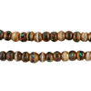 Dark Rustic Inlaid Yak Bone Mala Beads (6mm)