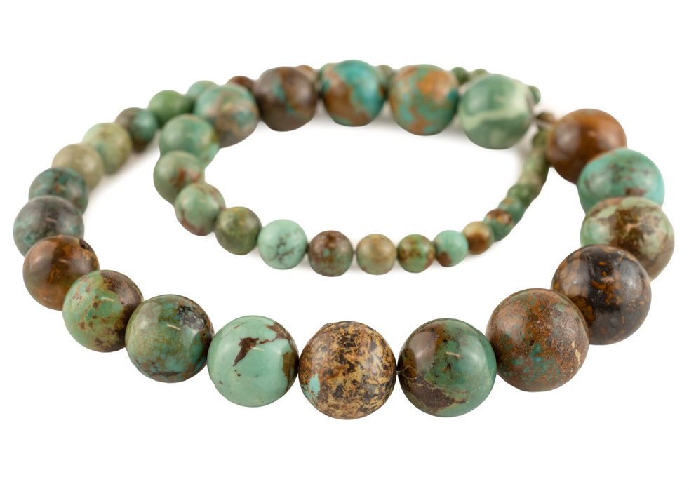 Graduated Round Turquoise Beads (4-14mm)