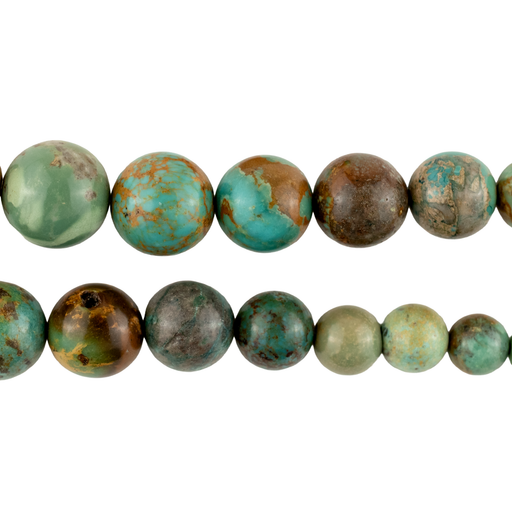 Graduated Round Turquoise Beads (4-14mm)