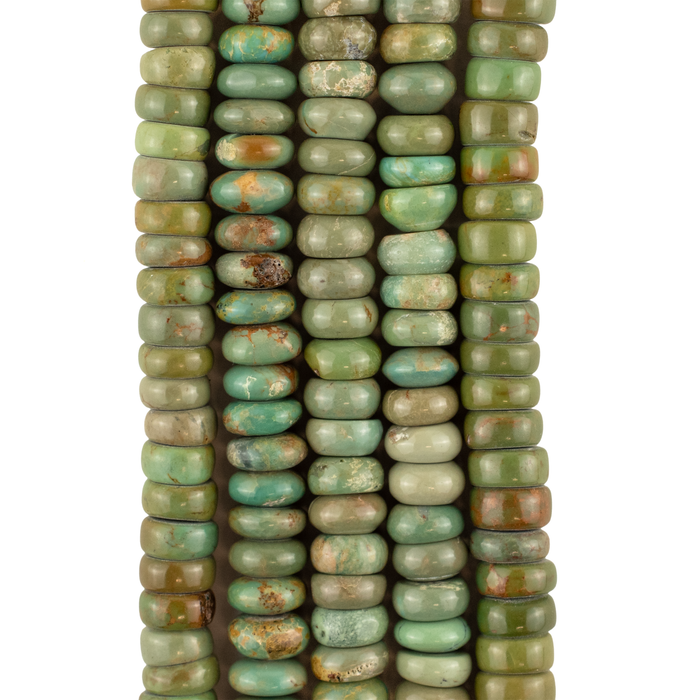 Green Turquoise Rondelle Beads (6mm)