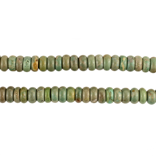 Green Turquoise Rondelle Beads (6mm)