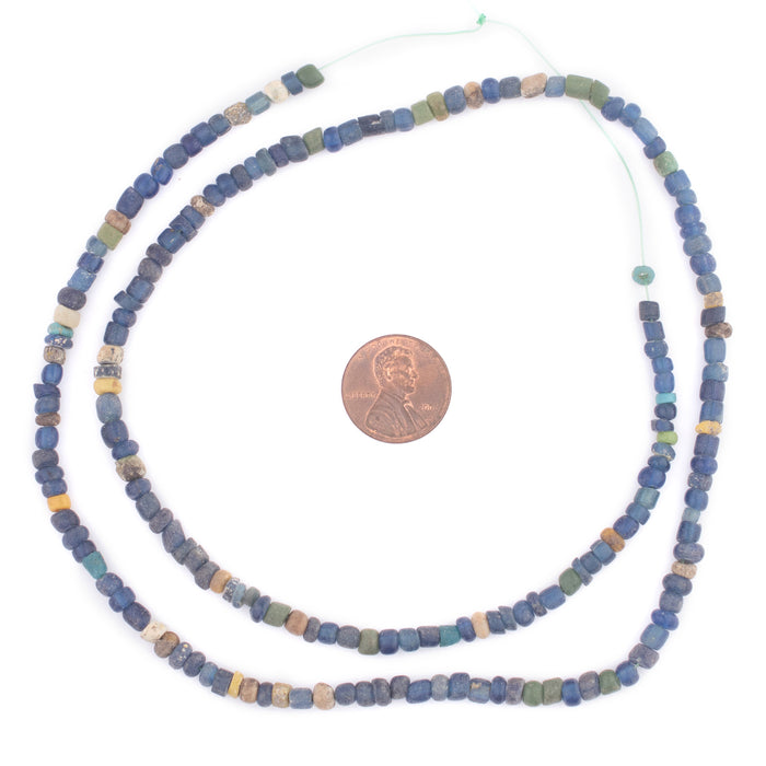 Blue Ancient Djenne Nila Glass Beads #9859
