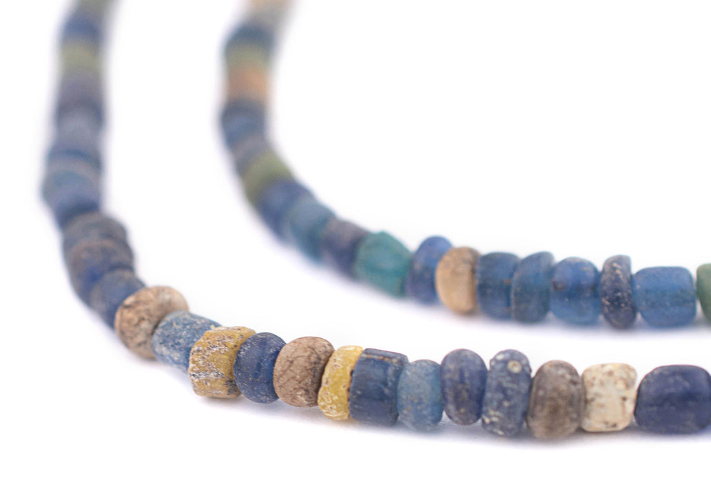 Blue Ancient Djenne Nila Glass Beads #9859