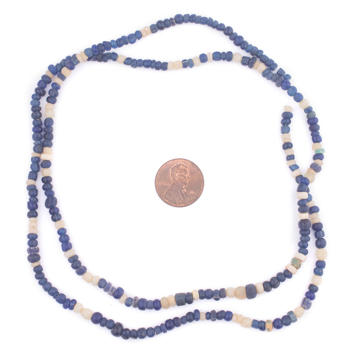 Blue Ancient Djenne Nila Glass Beads #9854