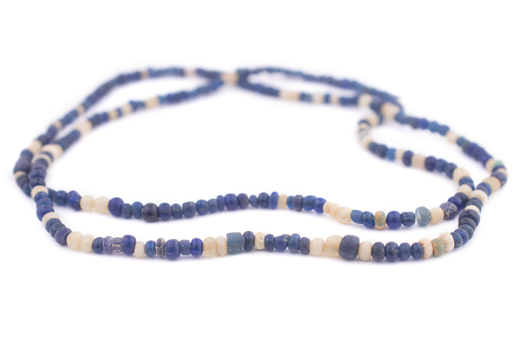 Blue Ancient Djenne Nila Glass Beads #9854