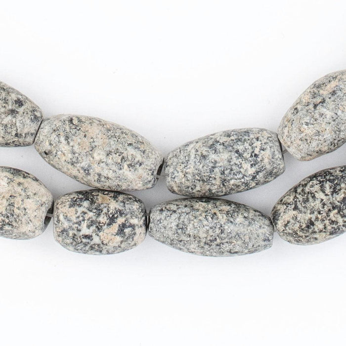 Ancient Oval Mali Granite Stone Beads