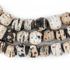 Old Black & White Venetian Good Beads (Long Strand) #1758