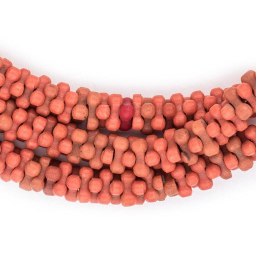 Interlocking Vintage Red Flower Beads - The Bead Chest