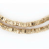 Faceted Gold Triangle Heishi Beads (4mm, 16 inch Strand)
