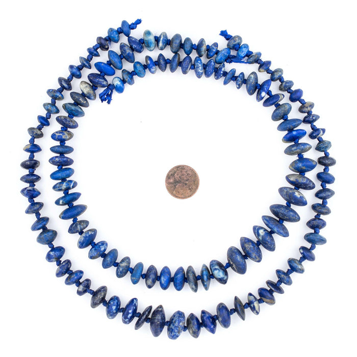 Afghan Lapis Lazuli Saucer Beads