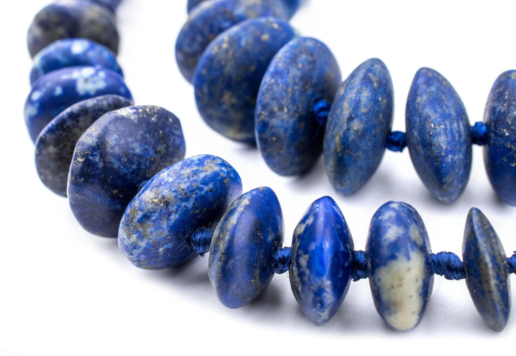 Afghan Lapis Lazuli Saucer Beads