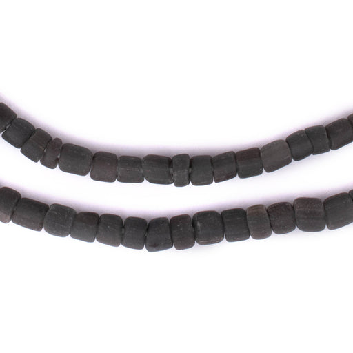 Charcoal Black Java Glass Beads