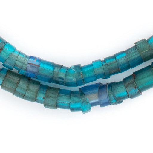 Old Translucent Ghana Glass Cylinder Trade Beads #2613 - The Bead Chest