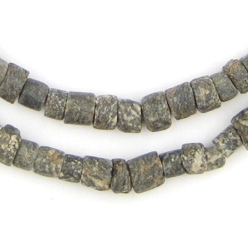 Ancient Mali Granite Stone Cylinder Beads #712 - The Bead Chest