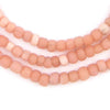 Salmon Pink Java Glass Beads