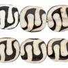 Swirl Design Batik Bone Beads (Circular)
