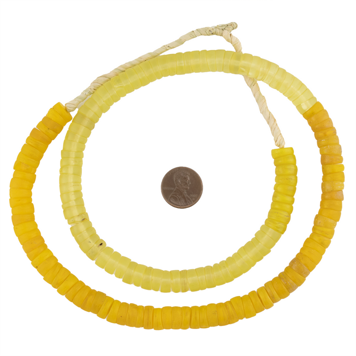 Rare Yellow Vintage Kakamba Prosser Beads (10mm) #16987