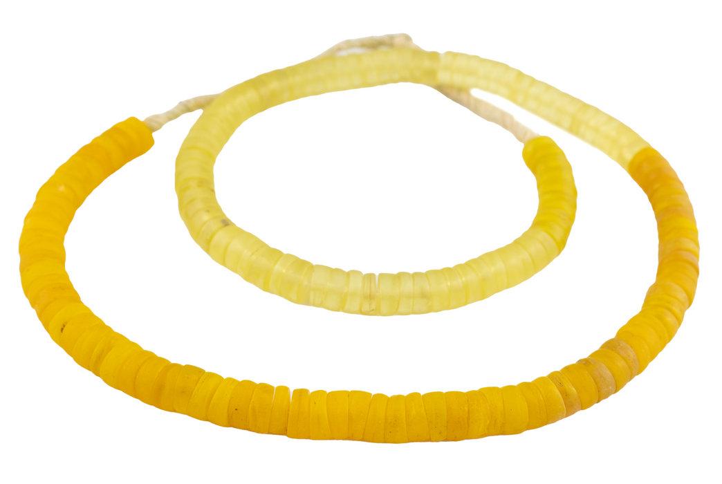 Rare Yellow Vintage Kakamba Prosser Beads (10mm) #16987