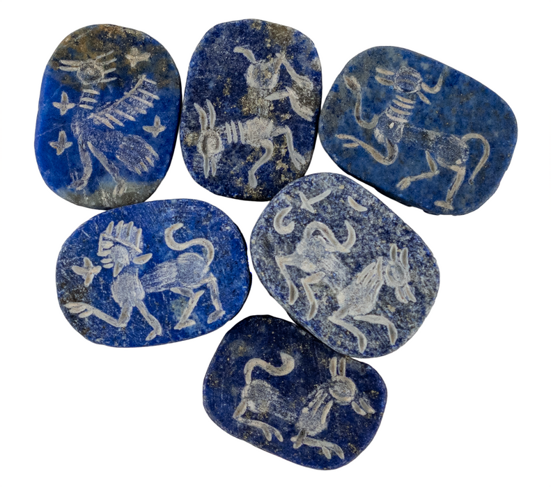 Lapis Lazuli Scarab Seal Stone Pendant