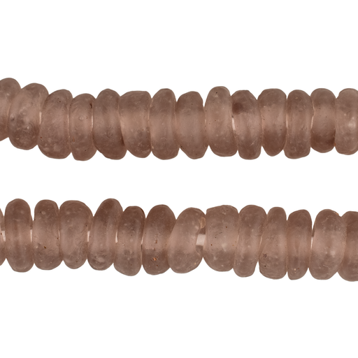 Light Purple Rondelle Recycled Glass Beads