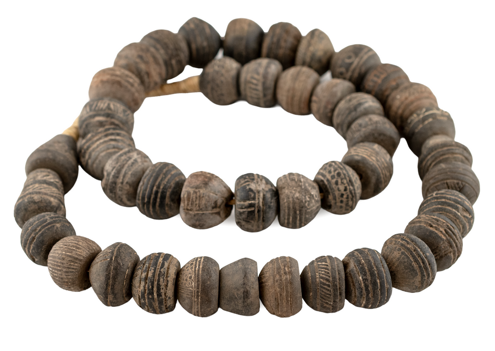 Mali Clay Spindle Beads (Gumdrop)(Long Srand)