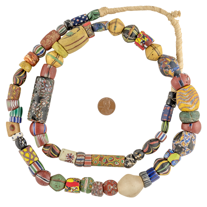 Jumbo Mixed Antique Venetian Trade Beads #17679