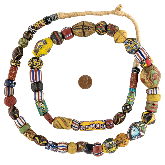 Jumbo Mixed Antique Venetian Trade Beads #17680