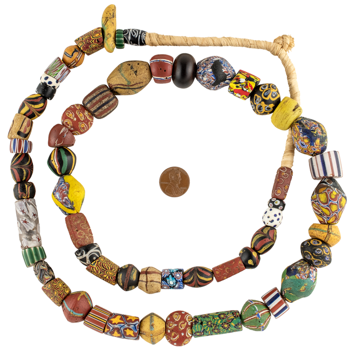Jumbo Mixed Antique Venetian Trade Beads #17681