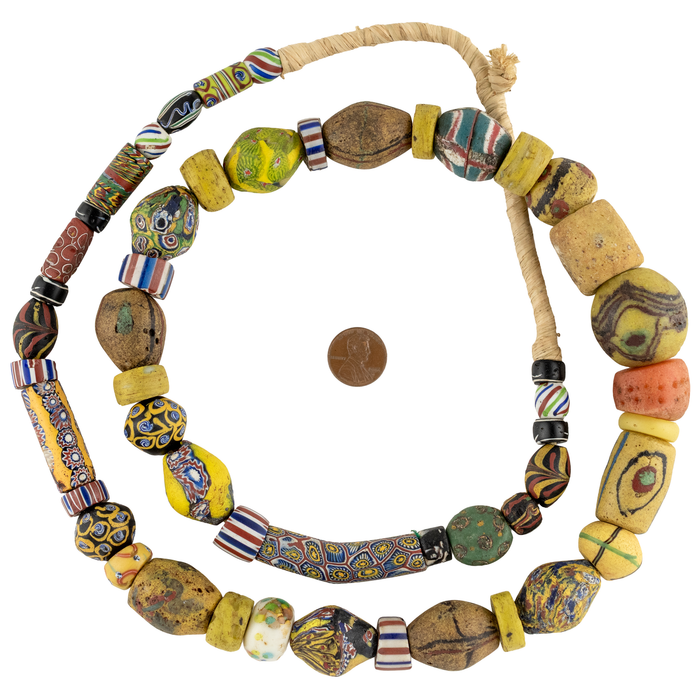 Jumbo Mixed Antique Venetian Trade Beads #17683