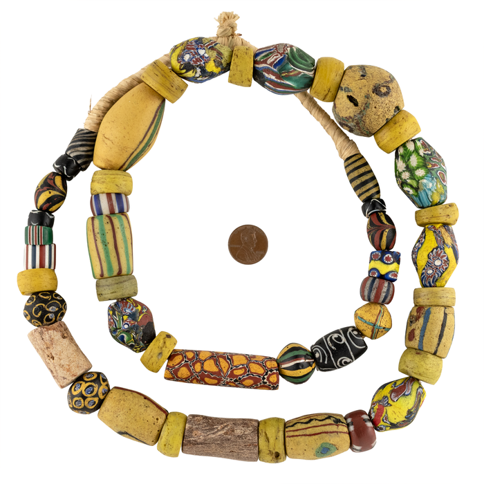 Jumbo Mixed Antique Venetian Trade Beads #17684