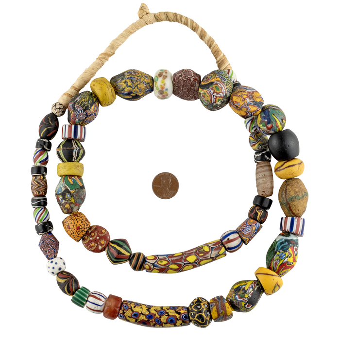 Jumbo Mixed Antique Venetian Trade Beads #17685