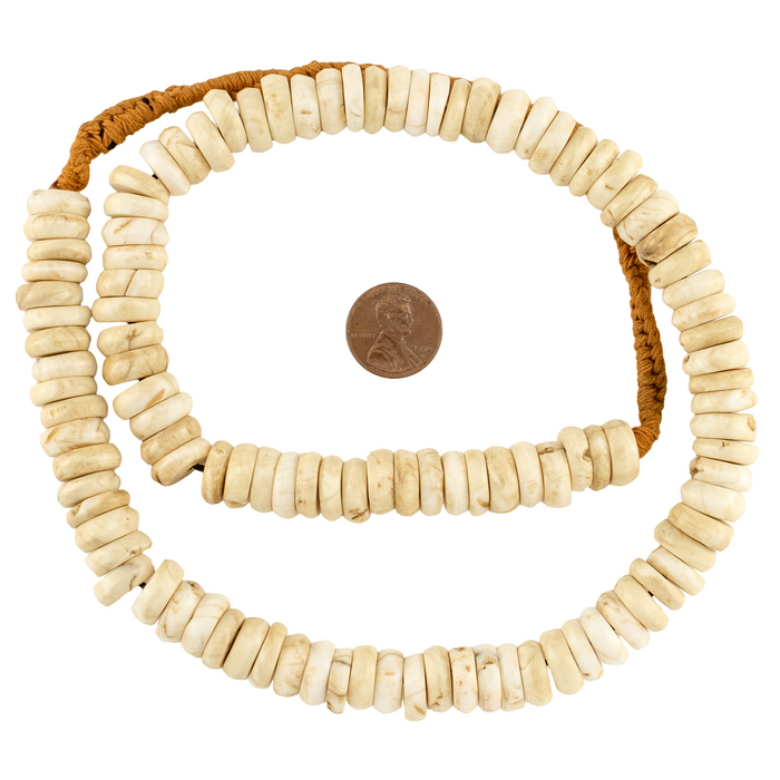 Vintage Style Naga Conch Shell Disk Beads (13mm)