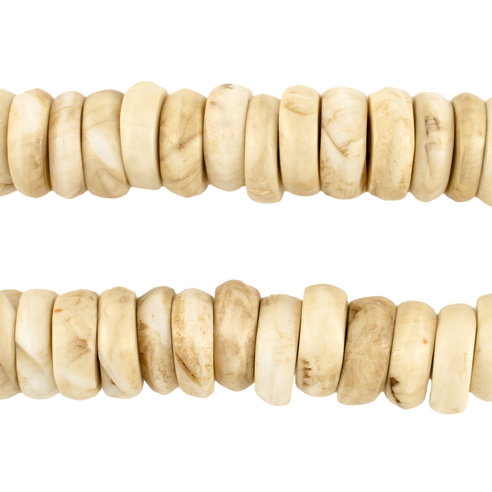Vintage Style Naga Conch Shell Disk Beads (13mm)