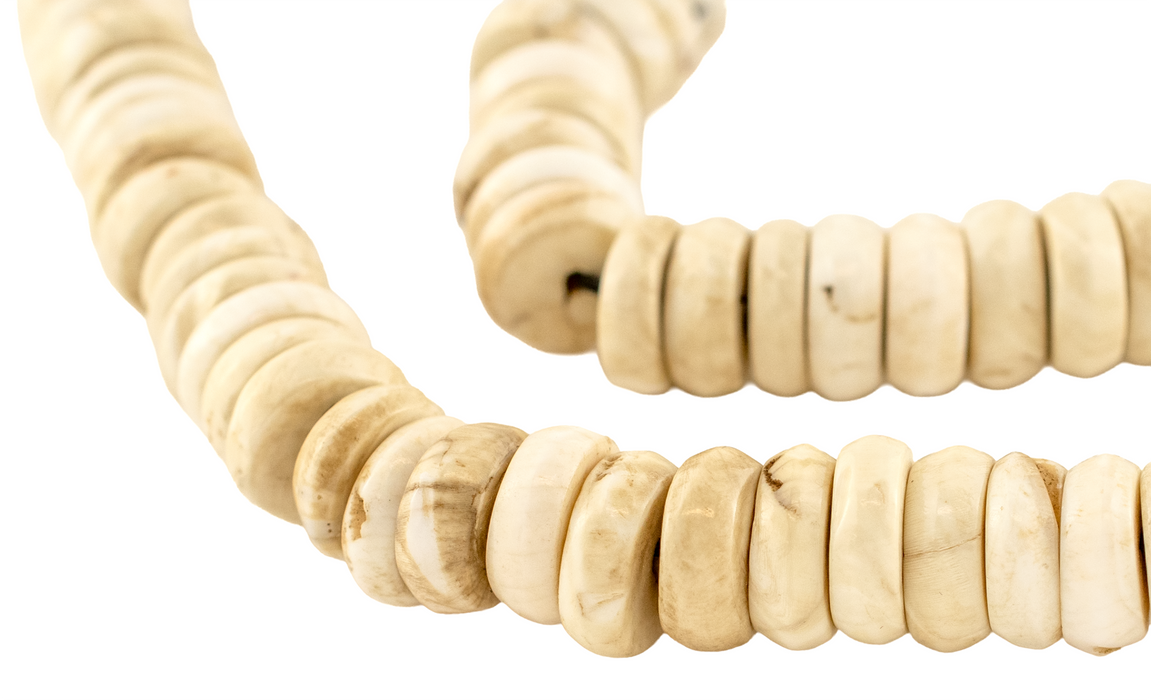 Vintage Style Naga Conch Shell Disk Beads (13mm)