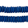 Ocean Blue Ashanti Glass Disk Beads (14mm)