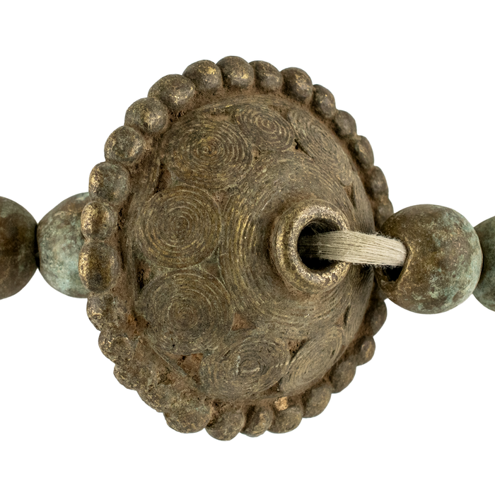 Old Jumbo Yoruba Brass Beads with Chief Centerpiece