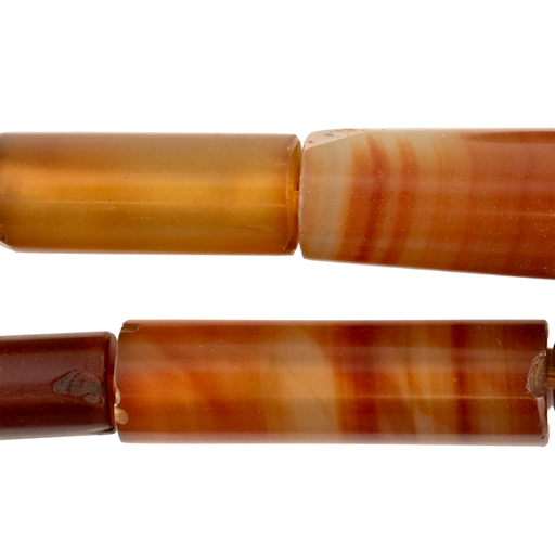 Antique Cylinder Idar-Oberstein Agate Beads #17624