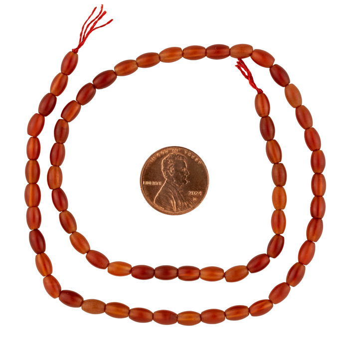 Natural Carnelian Oval Beads (6x4mm)