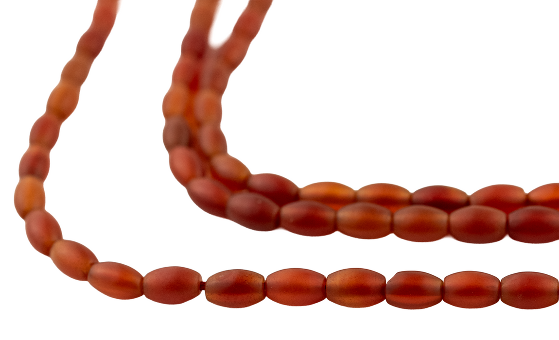 Natural Carnelian Oval Beads (6x4mm)