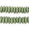 Light Green Ashanti Glass Saucer Beads (14mm)