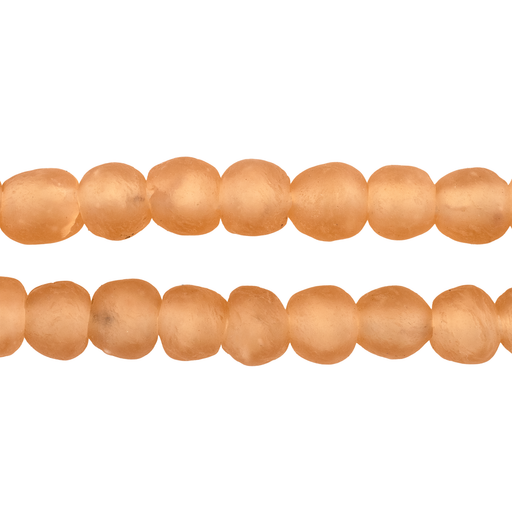 Peach Orange Recycled Glass Beads (9mm)