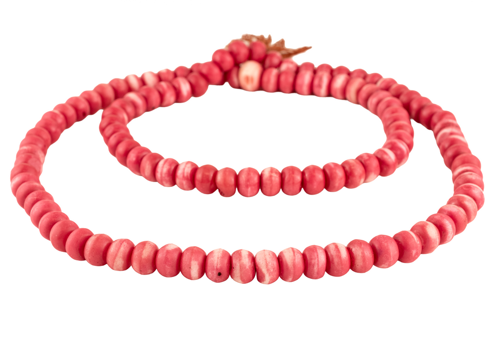 Pink Bone Mala Beads (12mm)