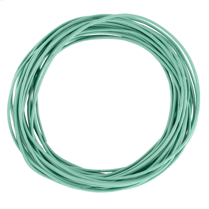 1.0mm Mint Green Round Leather Cord (15ft)