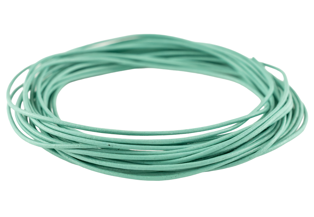 1.0mm Mint Green Round Leather Cord (15ft)