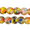 Yellow Rainbow Speckled Recycled Glass Beads (14mm)