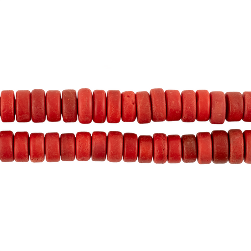 Red Java Glass Button Beads (8mm)