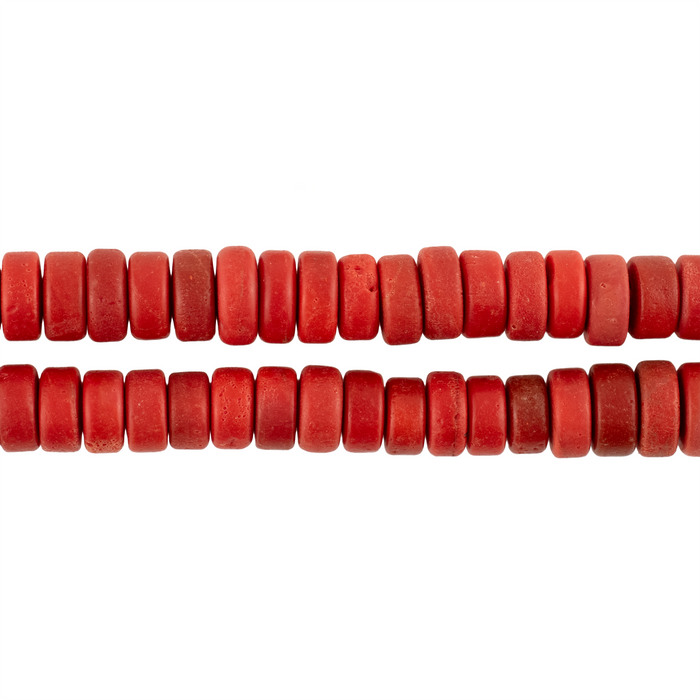 Red Java Glass Button Beads (8mm)