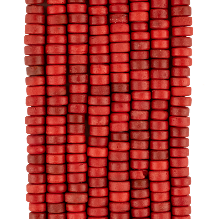 Red Java Glass Button Beads (8mm)
